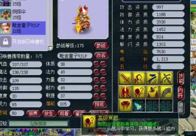 梦幻西游化生技能符是什么,化生技能法术动画