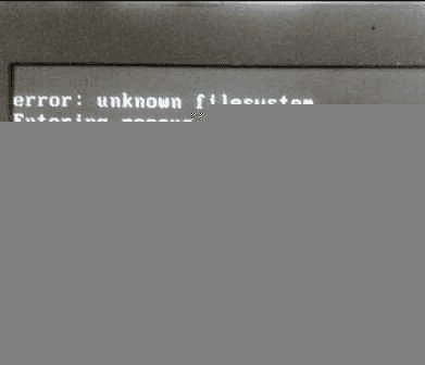 ʾerror:unknown filesystem취