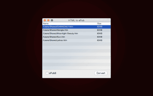 HTML to ePub Mac V2.1