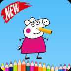 Coloring Peppa pig(С������滭��ɫ��)